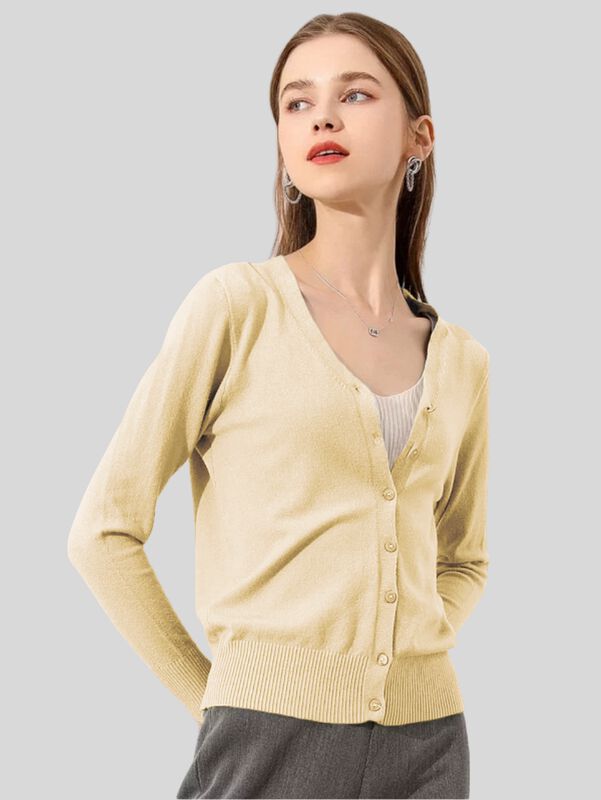 Sueter De Punto Para Mujer Suet-1001 Crema Past... image number null