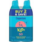Coppertone Sunscreen Spray SPF 50 Kids, 5.5 oz (2 pack)