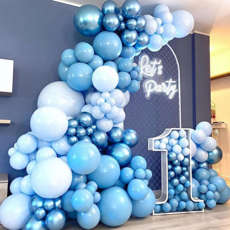 Globos Joyfloat 30 Cm Azul Y Blanco 60 Uds image number null