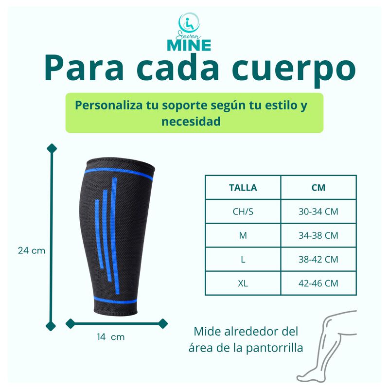 Soporte El&aacute;stico para Pantorrilla &ndash; Manga de Co... image number null