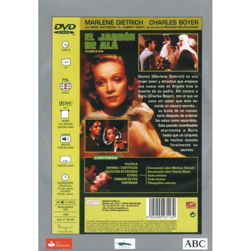 El Jard&iacute;n De Al&aacute; (colecci&oacute;n Abc) [dvd] (1936) T... image number null