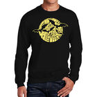 Sudadera De Cuello Redondo Word Art Para Hombre - Murci&eacute;lagos de Halloween - Negro