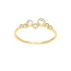 Anillo De Oro Amarillo 14k Con Zirconias - Kr0885y Talla 6