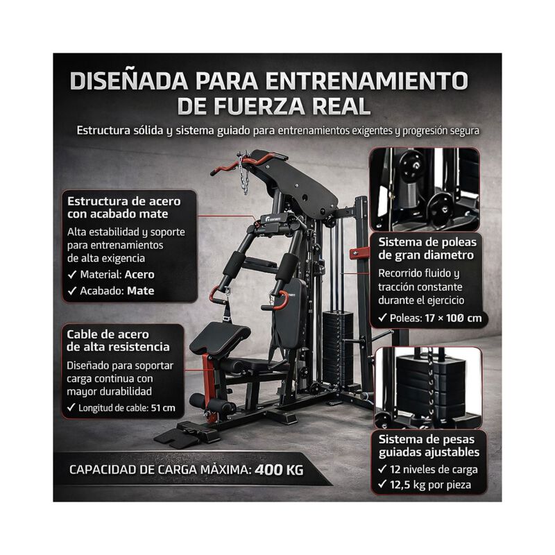 Gimnasio Multiestacion Pierna Multifuncional Gy... image number null
