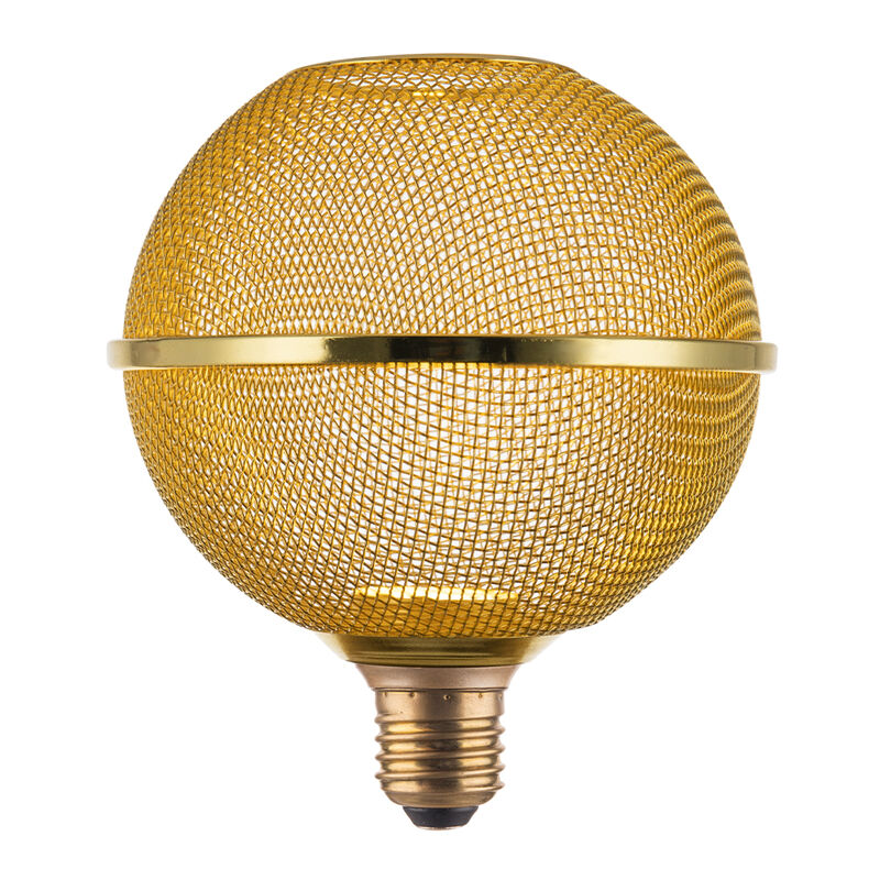 Foco Globo Malla Met&aacute;lica Led 4.5 W, Luz &Aacute;mbar,... image number null