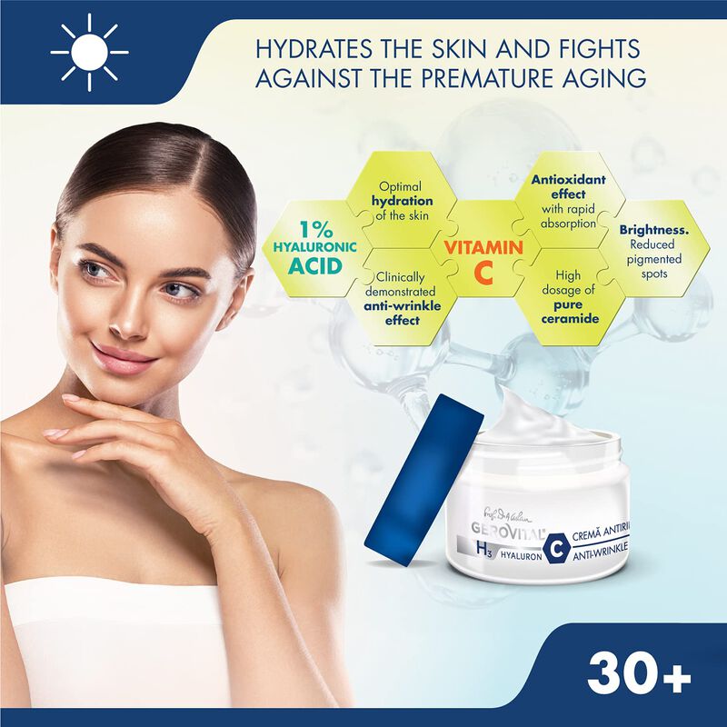 Crema Facial Gerovital H3 Hyaluron C Antiarruga... image number null