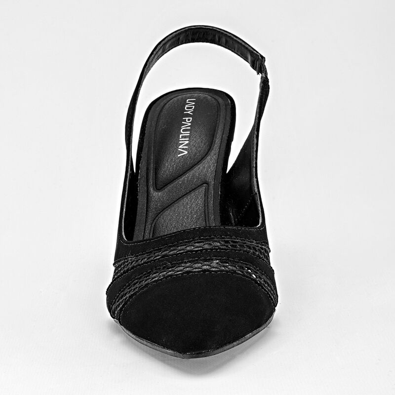 Lady Paulina zapatilla para mujer  negro cod 14... image number null