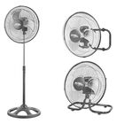 Ventilador 3 En 1 Con 3 Aspas De Metal 12" Negro 12395