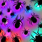 Pegatinas 3d Ara&ntilde;a Ccinee 36 Piezas Iluminadas Y Coloridas