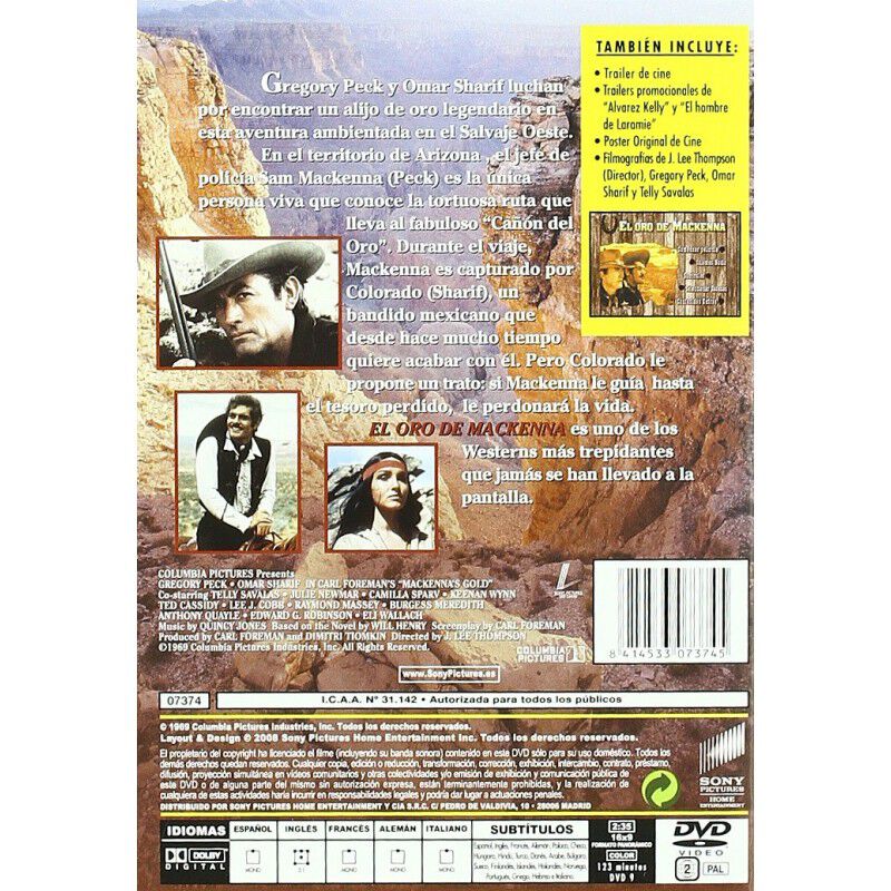 El Oro De Mackenna Dvd 1969  Mackenna's Gold image number null