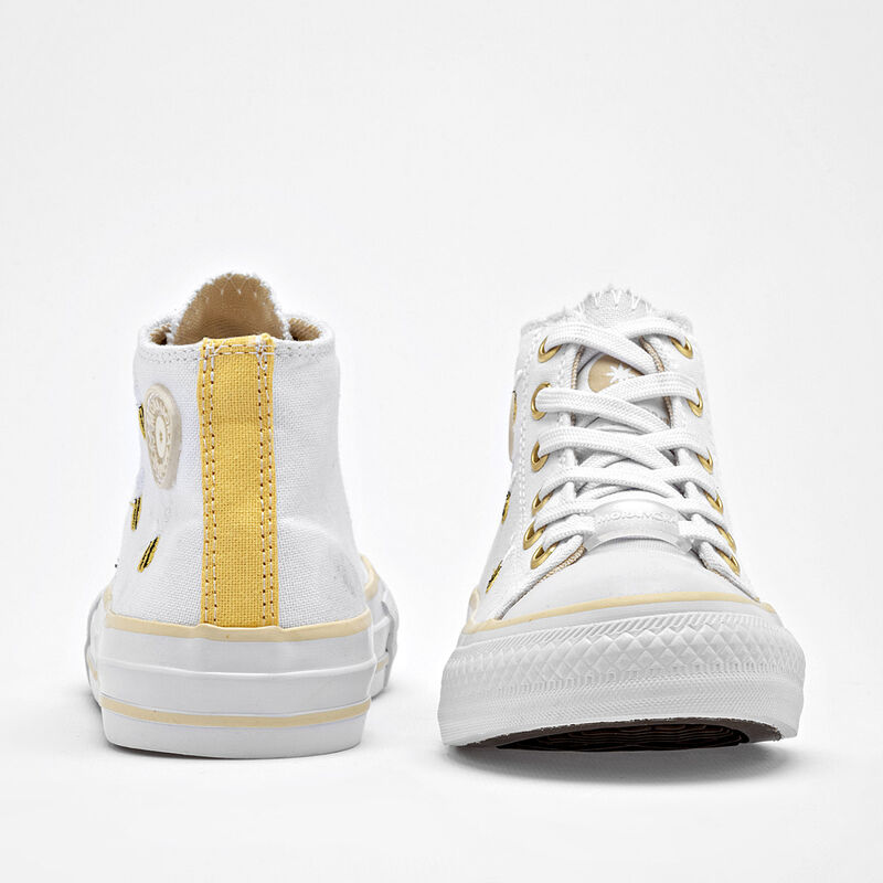 Moramora Tenis urbano para ni&ntilde;a blanco amarillo image number null