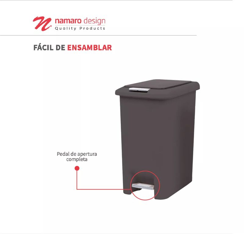 Basurero Con Doble Mecanismo 10l Namaro Design image number null