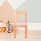 Silla Nórdica de Madera para Niños Pequeños y Niñas Pequeñas Gris Claro