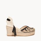 Alpargata de Cu&ntilde;a Media Plataforma Romero Roset&oacute;n Negro