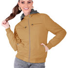 Chamarra Boomber Mujer Cuello Redondo Con Gorro