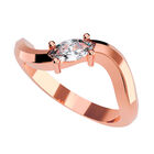 Anillo de Compromiso en Oro Rosa 14K con Circonia -  Talla:8/ FJ595-14R-CZ-8