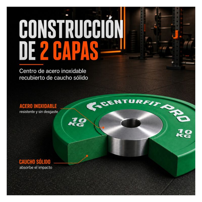 Par Discos Ol&iacute;mpicos Crossfit Bumper Nucleo Ace... image number null