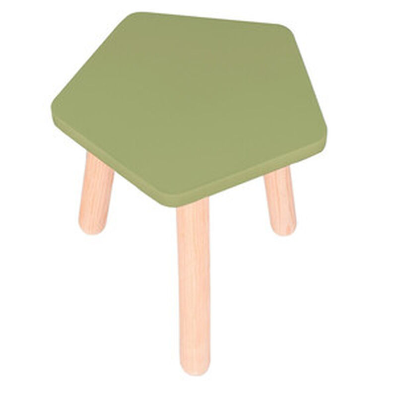 Banquito de Madera para Niños- Pentagono - Verd... image number null