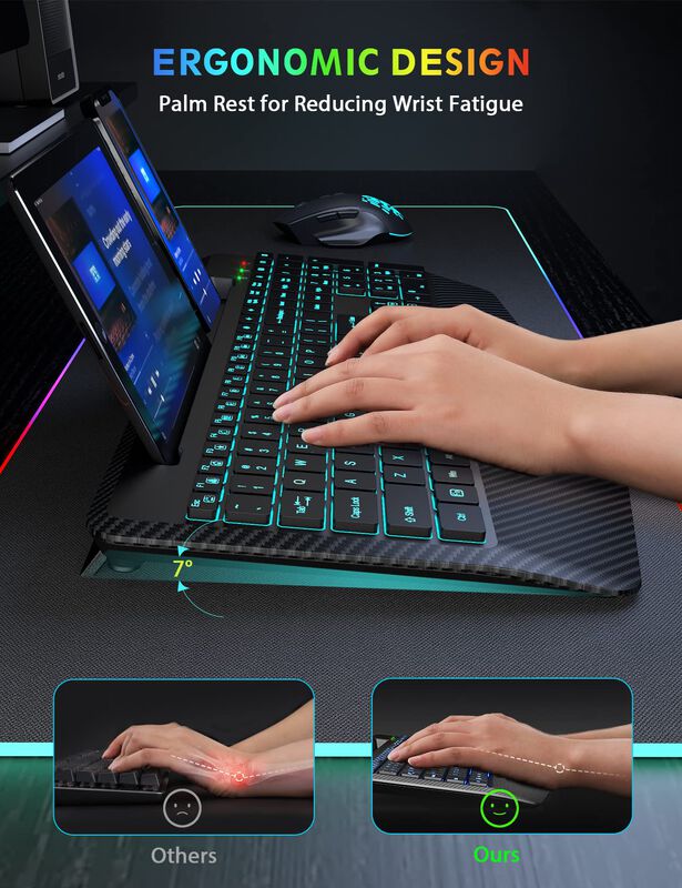 Combo Inal&aacute;mbrico De Teclado Y Rat&oacute;n Sablute, R... image number null