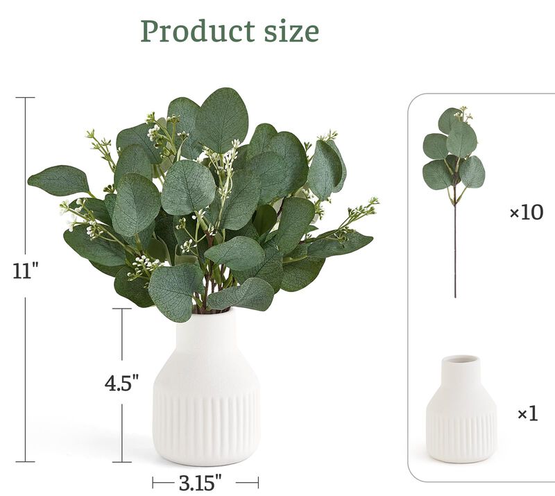 Planta Artificial Dahey 11 cm Jarr&oacute;n De Cer&aacute;mic... image number null