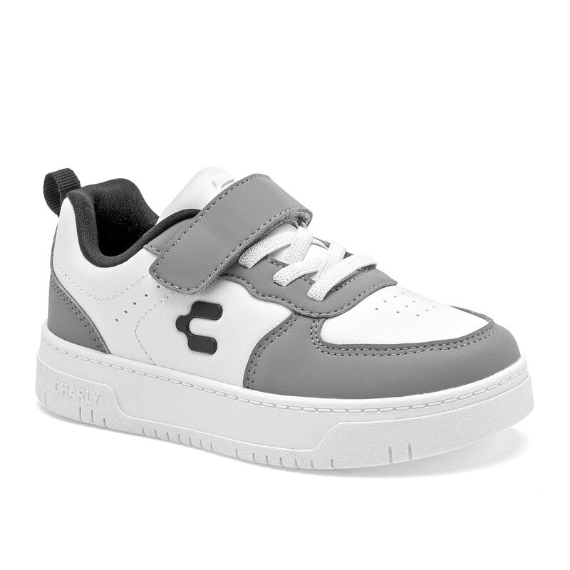 Charly Tenis urbano para niño. Blanco gris, agu... image number null