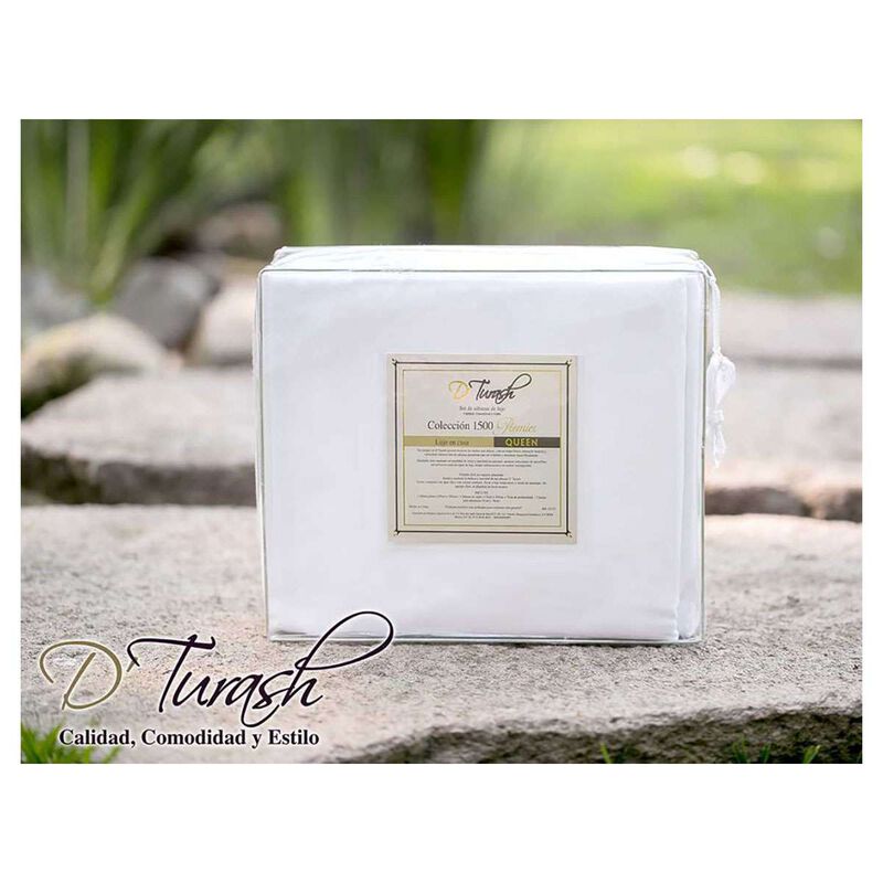 S&aacute;bana Dormimundo Queen Size DTurash 1500H Blan... image number null