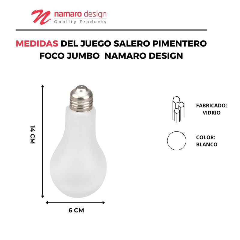 Juego Salero Pimentero Foco Jumbo Namaro Design image number null