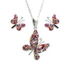 Collar y Aretes de Mujer Plata .925 Mariposa Zvezda