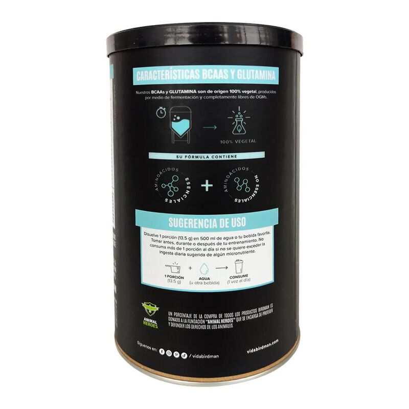 Bcaas Y Glutamina Fresa Birdman 405g image number null