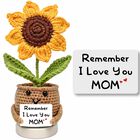 Tarjeta De Felicitaci&oacute;n Wittspot Girasol De Crochet Con Mensaje