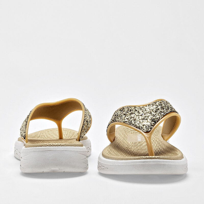 Top Moda Sandalia para mujer dorado image number null