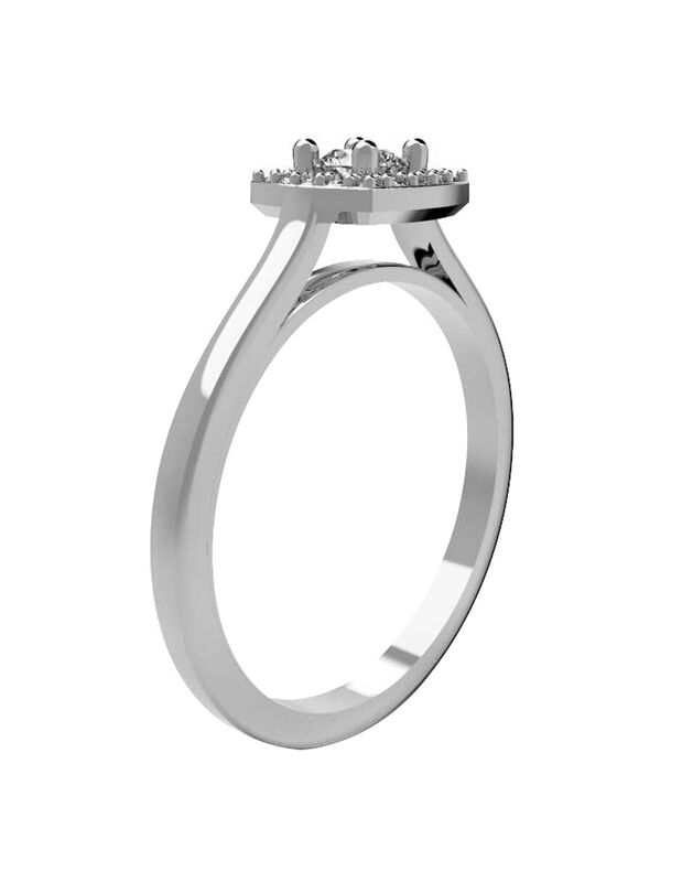 Anillo de Compromiso en Oro de 10K con Circonia... image number null