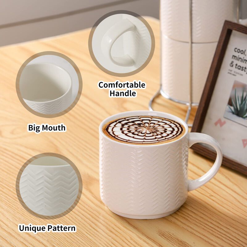 Juego De 4 Tazas De Caf&eacute; Hasense 430 ml Apilabl... image number null