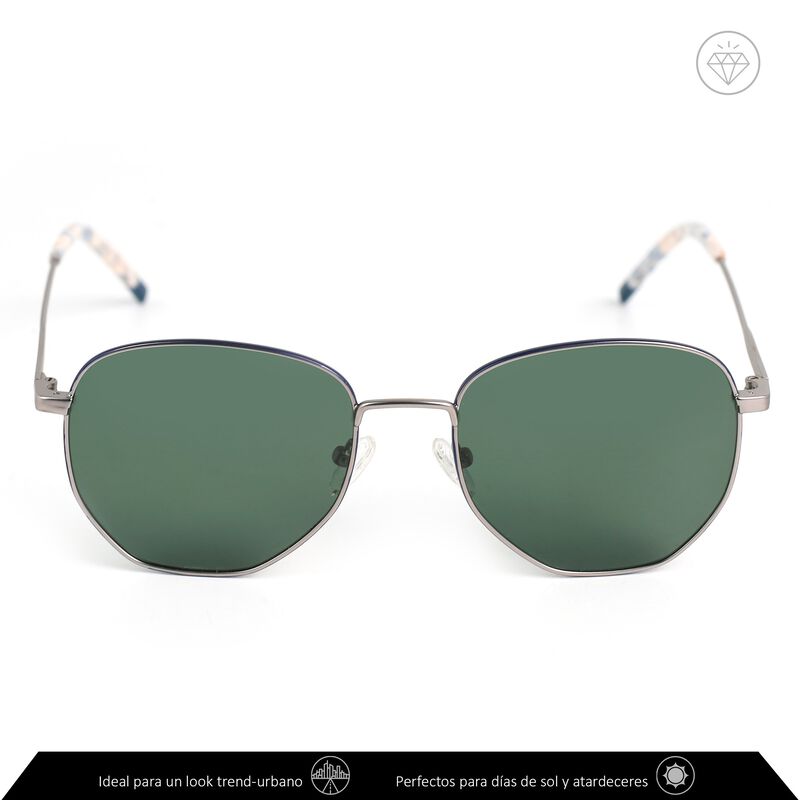 Lentes De Sol Xolek 142 Met&aacute;lico Hexagonal Uv P... image number null