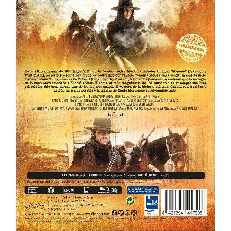 El Gran Silencio (Il grande silenzio) (Blu-ray)... image number null