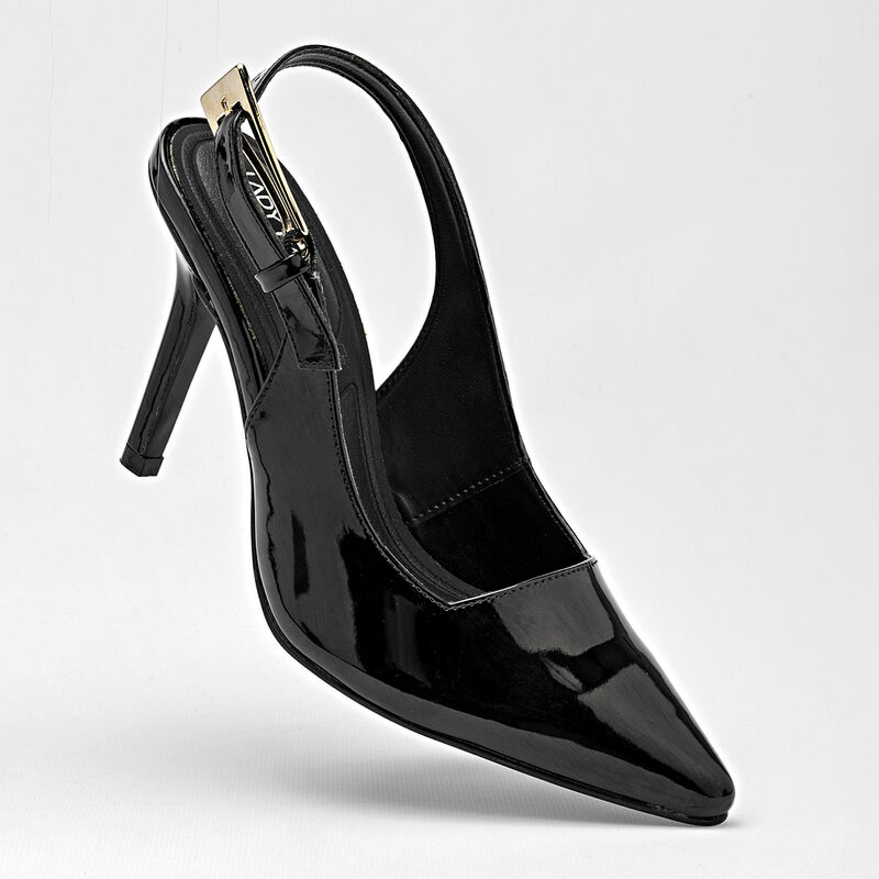 Lady Paulina zapatilla para mujer  negro charol... image number null