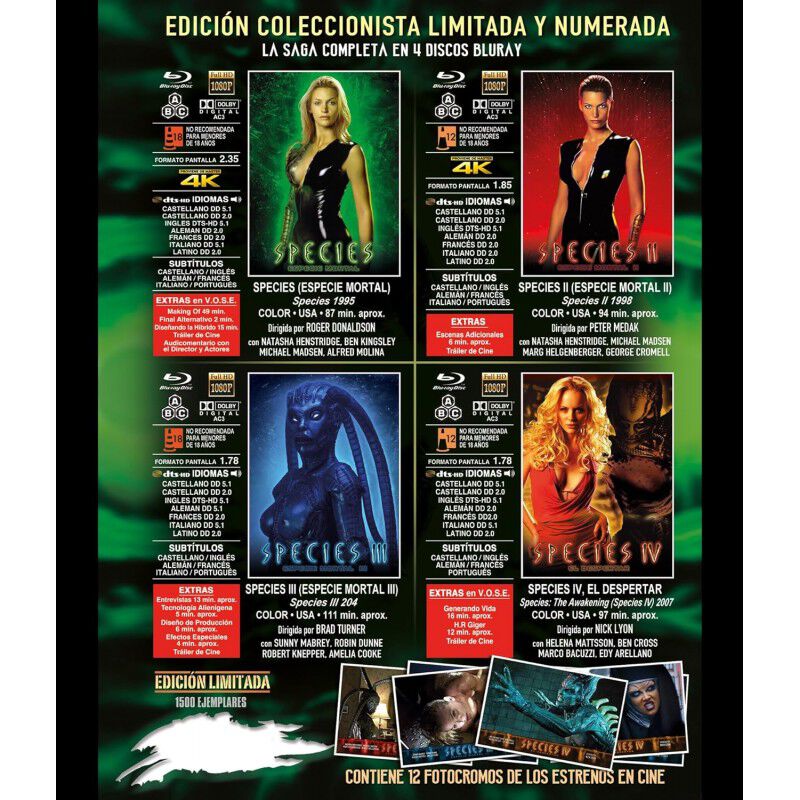 Digipack Species 1-2-3-4 (con 12 Postales Y Ext... image number null