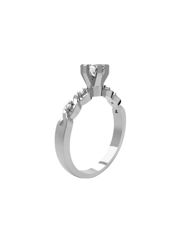 Anillo de Compromiso de 10K con Circonia Talla ... image number null