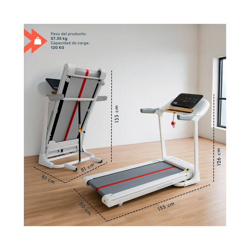 Caminadora Plegable Electrica 3.65hp Bluetooth ... image number null