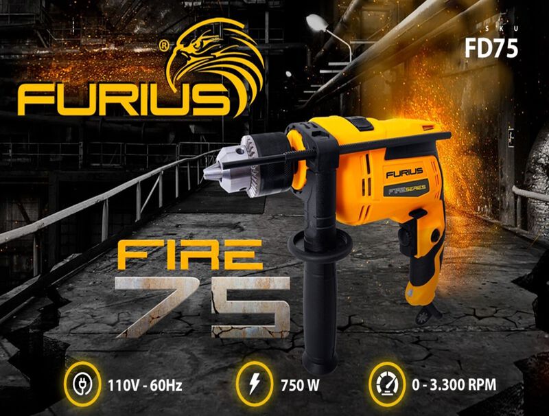 Taladro Percutor Profesional Furius 750w 13mm M... image number null