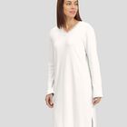 Camis&oacute;n Lencero con Puntilla M/L Marfil