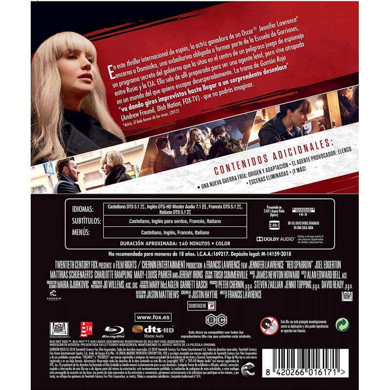Gorrion Rojo Blu-Ray [Blu-ray] image number null