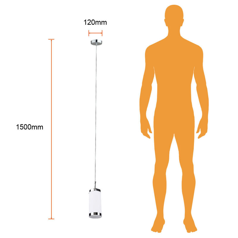 L&aacute;mpara Colgante Cromado/sat&iacute;n 8.5w 100v image number null