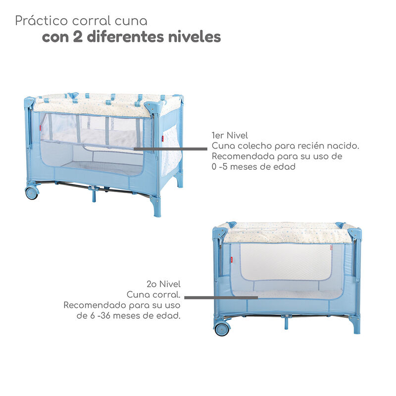 Cuna Colecho D’Bebé con 2 Niveles Mosquitero Ac... image number null