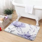 Tapete De Ba&ntilde;o Aeyadis 43x74 Cm Floral Suave Y Absorbente De Secado R&aacute;pido