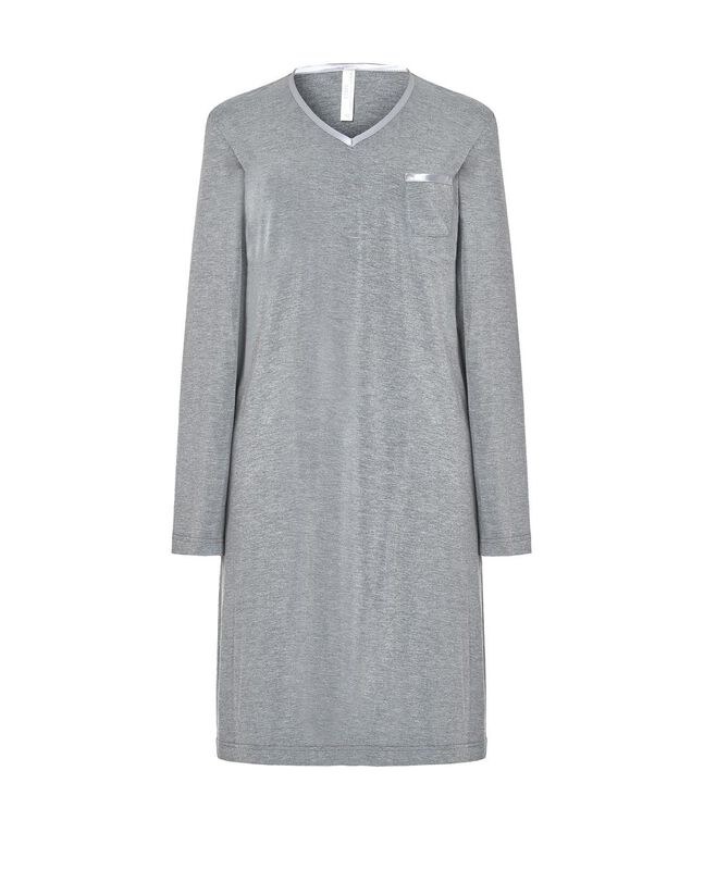 Camis&oacute;n de Modal con Raso Gris image number null