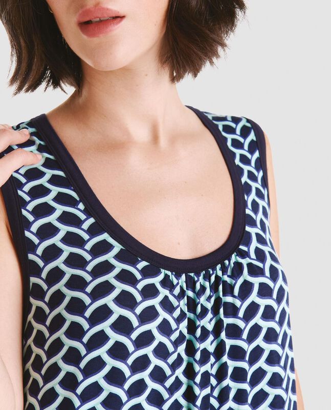 Vestido de Mujer con Cuello Redondo Marino image number null