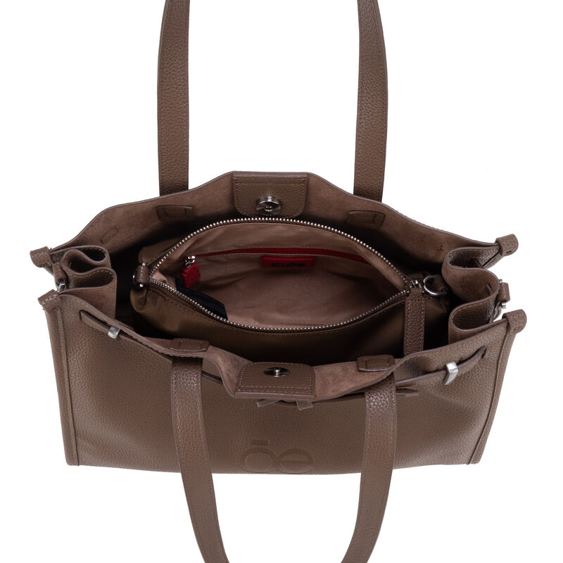 Bolsa Tote Grande Con Hebilla Decorativa Color ... image number null