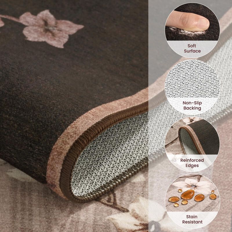Alfombra Opreine 244 cm &times; 152 cm Estampado Flor... image number null
