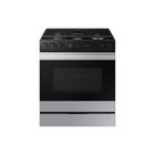 Estufa Samsung Bespoke 5 Quemadores Cámara En Horno Ai Plateado